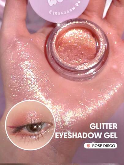 Fard à PaupièRes Jelly Wow Pop-Rose Disco Fard à PaupièRes Pailleté Longue Tenue Gel Brillant Rose Scintillant Ultra Pigmenté Facile à Porter CrèMe Fard à PaupièRes Lisse Cadeaux De NoëL Et D'Hiver Fard à PaupièRes Marron Paillettes Marque Beauté Visage Maquillage CosméTique Pour Femmes Filles Parfait Pour Hiver IdéAl Pour Y2K ÉLéGant Mode Adapté Pour Anniversaire Xmas Cadeau FêTe PrêT Meilleure Couleur