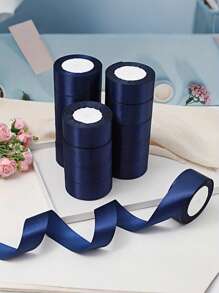 1 pieza de Cinta de satén (22 metros/rollo), cinta de satén de doble cara para decoración de rosas DIY, envoltura de regalos - Cinta de moño para decoración de mesa, silla, flores, cajas de regalo, decoración de pasteles, accesorios de vestir, tejido, crea una atmósfera festiva elegante, ancho de cinta (0.6/1/1.5/2/2.5/4/5 cm)