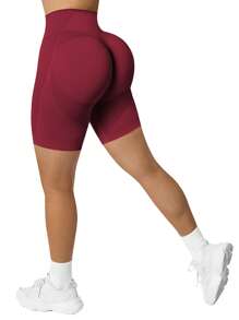 SHEIN Sport Studio Nahtlose Sport-Shorts mit hoher Elastizität, minimalistisch und modisch, geeignet für den Sommer
