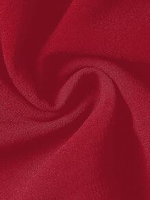 SHEIN Clasi Chiffon Double Layer Cross Back Slim Camisole - Red - View 4