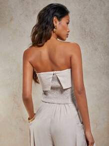 COSMINA جمبسوت نسائية كاجوال بلون سادة فضفاضة ضيقة في الأعلى ، صيفية