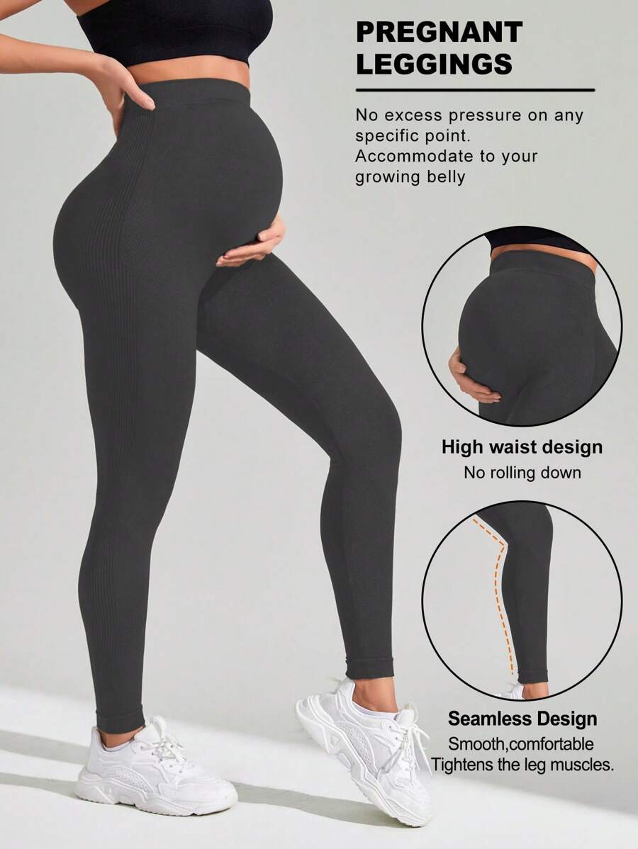 SHEIN 孕妇纯色打底裤，夏季时尚