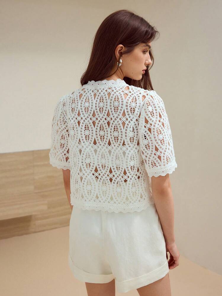 MOTF STUDIO SHEER KNOT BLOUSE