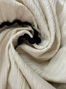 Rafferiza 女士休闲度假露肩荷叶边拼接系带连衣裙