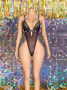 Sequin Mesh Backless Sexy Jumpsuit' - Multicolor - View 7