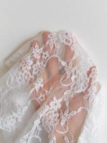 Elamini White Lace Floral Sheer Add-Lined Pleated Backless Halter Tie-Up Camisole, Sexy, Casual, Elegant, Sweet, Minimalist, Holiday Style For Women, Summer
