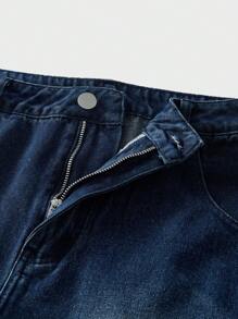 ROMWE MEN Grunge Punk Jeans anchos casuales desgastados lavados para hombre