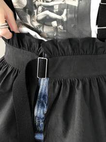 FRIFUL 女士无袖宽松纯色吊带轻薄外套 女士夏季衬衫 女士Y2K夏季 - 藏蓝色 - 查看 6