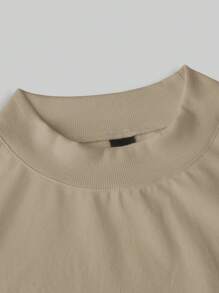 Manfinity RelaxMax Men's Plain Sleeveless Tank Top, Fashionable For Summer - Khaki - View 6