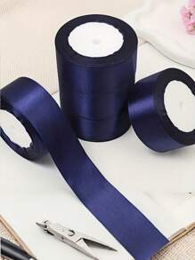 1 pieza de Cinta de satén (22 metros/rollo), cinta de satén de doble cara para decoración de rosas DIY, envoltura de regalos - Cinta de moño para decoración de mesa, silla, flores, cajas de regalo, decoración de pasteles, accesorios de vestir, tejido, crea una atmósfera festiva elegante, ancho de cinta (0.6/1/1.5/2/2.5/4/5 cm)