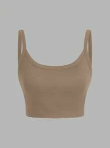 SHEIN VCAY 3pcs Women Casual Seamless Cami Tops With Built-In Bra, Suitable For Summer - Multicolor - View 7