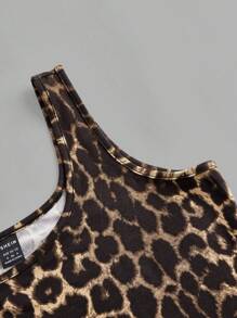 SHEIN Essnce 3pcs Women Leopard Print & Solid Color Casual Camisole Top Sets, Versatile Summer Undershirt Back To School - Multicolor - View 7