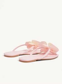 CUCCOO CHICEST Women's Summer New Iris Flower Square Toe Flat Elegant Casual Sweet Light Pink Faux Leather Ladies Flat Sandals Slippers Beach Shoes, Suitable For Afternoon Tea, Dating, Elegant Outfit, Vacation, Beach, Hawaii Island Style