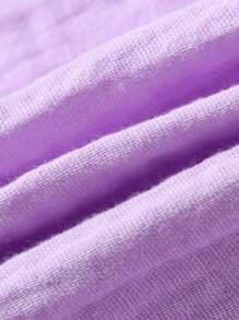 SHEIN Young Girl Purple Belt With Ruffle Hem Summer Casual Jumpsuit Romper For Girls  Toddler Summer Girl Clothes, School, Campus, College - Purple - View 5