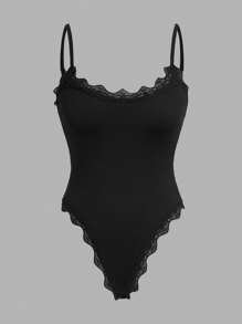 Comfortcana Body de mujer informal de un solo color con ribete de encaje - Multicolor - Ver 8