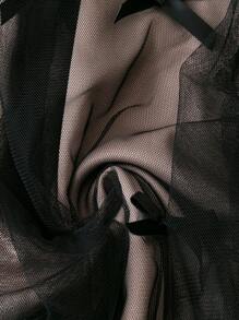 SHEIN Clasi Chân váy lưới nơ cỡ lớn, tối giản và thời trang, phù hợp cho mùa hè - Màu nâu  Mocha - Xem 3