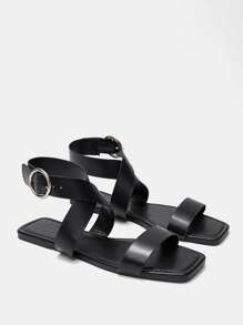 CUCCOO CURVES Women's Black Plus Size Fashion Comfortable Versatile Flat Shoes - Black - View 1