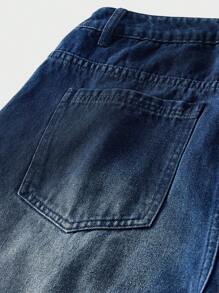ROMWE MEN Grunge Punk Jeans anchos casuales desgastados lavados para hombre