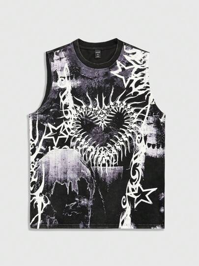 Goth Débardeur gothique minimaliste et pour hommes, convient pour l'été et Halloween