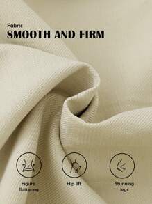 Briarwyn Women Simple Solid Color Wide Leg Casual/Work Pants Summer Outfits For Women Business Casual Woman - Apricot - View 9