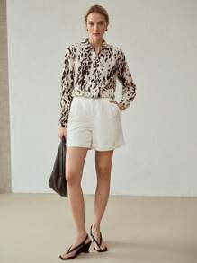 MOTF PREMIUM CAMISA ESTAMPADA INTEGRAL DE MEZCLA DE LINO - Multicolor - Ver 5