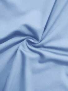 SHEIN SXY 女式纯色 V 领修身短袖连衣裙 Hoco Dresses - 淺藍色 - 查看 8