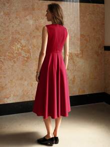 MOTF PREMIUM VESTIDO LÍNEA A SIN MANGAS CON CREMALLERA