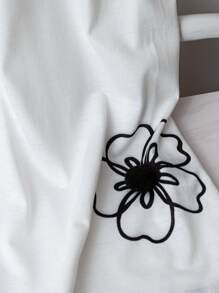 GlowEve Camiseta casual versátil de mujer con cuello redondo y manga corta, con estampado floral