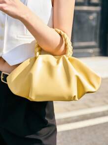 SHECARRY 女士时尚百搭休闲简约手提包 - 黃色 - 查看 1