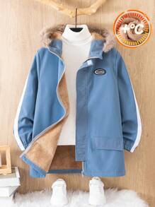 Chaqueta con capucha casual acolchada para niño preadolescente para otoño/invierno