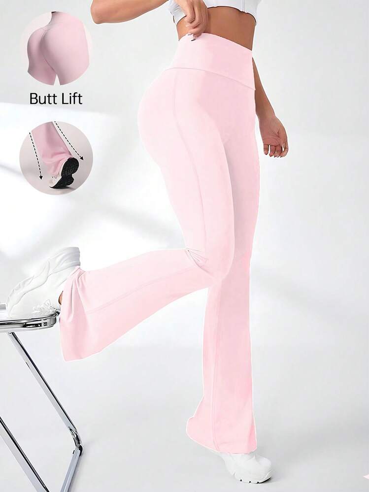 SHEIN Sovereign Charm High Waisted Tummy Control Peach Buttocks Yoga Leggings, Casual Slimming Fitness Sports Pants For Daily Life