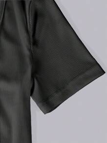 3pcs/Set Teen/Youth Girls' Casual Versatile Simple Ribbed Short Sleeve T-Shirt Set - Multicolor - View 10