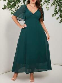 SHEIN Clasi Plus Size Solid Square Neck Twisted Ruffle Sleeve Chiffon Maxi Dress Casual Long Vacation Dress,Emerald Green Dress,Tea Party Outfit,Easter Dresses,Rave Outfits Festival,Festival Outfits For Women,Easter Outfit Women,Graduation Dresses For Women,Easter Dress,Vacation Outfits Woman,Graduation Dress,Wedding Guest Dress Women,Summer Dresses For Women,Easter Dress Women,Dresses For Women Elegant, Plus Elegant Dress Dresses For Women Elegant Plus Size Dresses Plus Size Elegant Dress Plus Size Party Dresses Dresses For Women Party Plus Size - Army Green - View 1