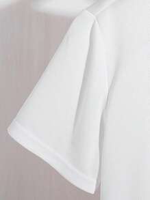 Conjunto de 2 piezas de camiseta de manga corta con cuello redondo y estampado de letras, y pantalones cortos informales y deportivos, adecuado para viajes, escuela, uso diario y actividades deportivas, para niño pre-adolescente, primavera/verano