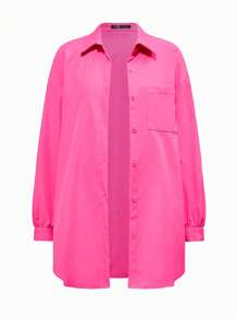 Modmama 两件套孕妇装 - 长袖衬衫和纯色紧身连体裤 - 彩色 - 查看 8