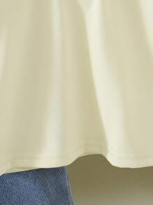 Baby Girls Summer Dopamine Color Jacquard Ribbed Collar Letter Embroidery Polo Shirt Set