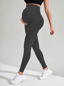 SHEIN 孕妇纯色打底裤，夏季时尚