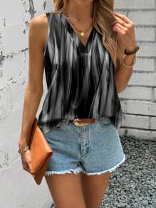 EMERY ROSE 休闲简约女式衬衫，适合夏季穿着，外出休闲皆宜，可爱夏日上衣 - 黑色 - 查看 1