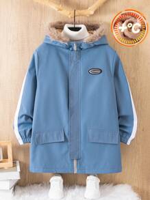 Chaqueta con capucha casual acolchada para niño preadolescente para otoño/invierno