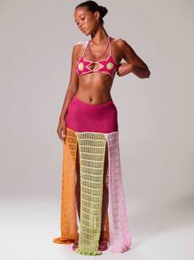 Musera Resort Bralette a uncinetto floreale con scollo ad altalena, solo top, per vacanze a Ibiza, sexy, per vacanze, primavera, estate, festival, spiaggia, romantico, elegante, compleanno