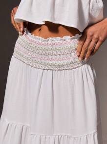 Athîral Falda casual con cintura ajustada para vacaciones de mujer