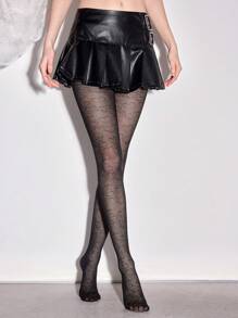 ROMWE Kawaii Women's Heart Tights/Pantyhose/Leggings, Suitable To Pair With Midi Skirts - Black - View 2