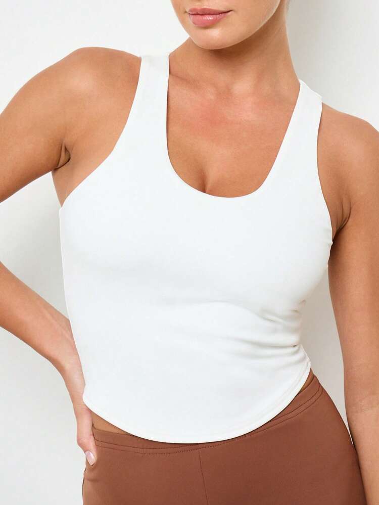 Crop Racerback Workout Tank Top