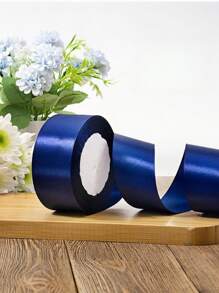 1 pieza de Cinta de satén (22 metros/rollo), cinta de satén de doble cara para decoración de rosas DIY, envoltura de regalos - Cinta de moño para decoración de mesa, silla, flores, cajas de regalo, decoración de pasteles, accesorios de vestir, tejido, crea una atmósfera festiva elegante, ancho de cinta (0.6/1/1.5/2/2.5/4/5 cm)