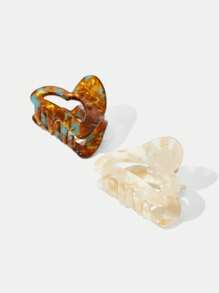 Maija 醋酸纤维心形镂空迷你发夹、爪夹