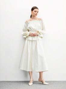 CUCCOO BIZCHIC 经典白色漆皮踝带尖头低跟一脚蹬平底鞋，时尚百搭舒适鞋，适合通勤、约会、派对、婚礼、节日场合 - 米色 - 查看 10