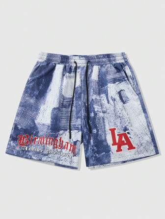 Street Life Shorts imprimés tissés pour hommes, convenant au port casual quotidien, printemps/été