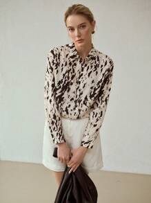 MOTF PREMIUM CAMISA ESTAMPADA INTEGRAL DE MEZCLA DE LINO - Multicolor - Ver 4