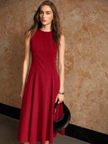 MOTF PREMIUM VESTIDO LÍNEA A SIN MANGAS CON CREMALLERA