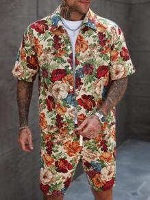 Manfinity Homme Phong cách thường ngày cho kỳ nghỉ của nam giới, với bộ áo sơ mi ngắn tay và quần short Jacquard họa tiết hoa và dây leo nhiều màu lấy cảm hứng từ phong cách cổ điển và sang trọng. Bộ đồ mang đến phong cách lãng mạn thanh lịch theo phong cách Bohemian và Pháp, có nút cài phía trước. Hoàn hảo không chỉ cho các lễ hội âm nhạc và kỳ nghỉ bãi biển Hawaii mà còn phù hợp để mặc hàng ngày. Một lựa chọn quà tặng tuyệt vời cho bạn trai hoặc chồng, thể hiện sự thanh lịch và lãng mạn của Pháp. Bộ quần short nam, trang phục hai mảnh cho nam, bộ áo sơ mi ngắn tay và quần short họa tiết hoa thường ngày cho nam, mùa xuân/hè - Nhiều màu - Xem 6